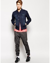 dunkelblaue Jeansjacke