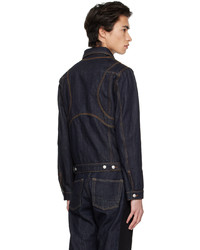 dunkelblaue Jeansjacke von Alexander McQueen