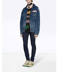 dunkelblaue Jeansjacke von Gucci