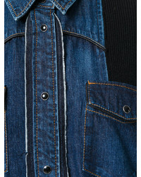 dunkelblaue Jeansjacke von Sacai