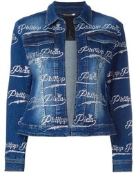 dunkelblaue Jeansjacke von Philipp Plein