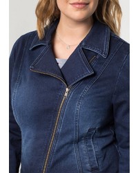 dunkelblaue Jeansjacke von Sheego