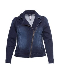 dunkelblaue Jeansjacke von Sheego