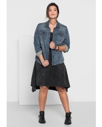 dunkelblaue Jeansjacke von SHEEGO DENIM