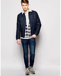 dunkelblaue Jeansjacke