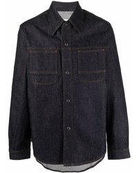 dunkelblaue Shirtjacke aus Jeans von Ami Paris