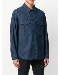 dunkelblaue Shirtjacke aus Jeans von Ps By Paul Smith
