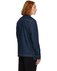 dunkelblaue Shirtjacke aus Jeans von BOSS