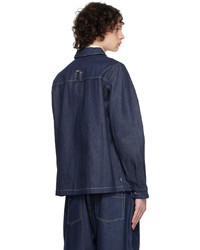 dunkelblaue Shirtjacke aus Jeans von Toogood