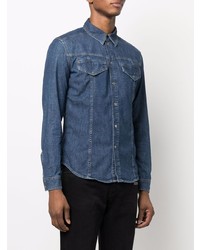 dunkelblaue Shirtjacke aus Jeans von Diesel