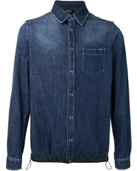 dunkelblaue Shirtjacke aus Jeans von N°21