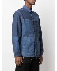 dunkelblaue Shirtjacke aus Jeans von Diesel