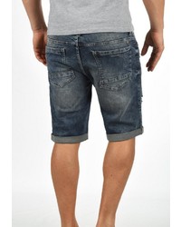 dunkelblaue Jeansshorts mit Destroyed-Effekten von BLEND