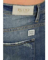 dunkelblaue Jeansshorts mit Destroyed-Effekten von BLEND