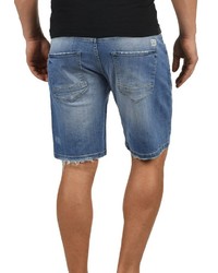 dunkelblaue Jeansshorts mit Destroyed-Effekten von BLEND