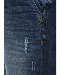 dunkelblaue Jeansshorts mit Destroyed-Effekten von BLEND