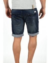 dunkelblaue Jeansshorts mit Destroyed-Effekten von INDICODE