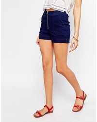 dunkelblaue Jeansshorts von Warehouse