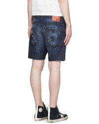 dunkelblaue Jeansshorts von DSQUARED2