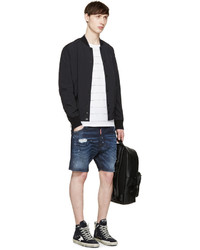 dunkelblaue Jeansshorts von DSQUARED2