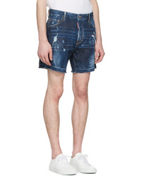 dunkelblaue Jeansshorts von DSQUARED2