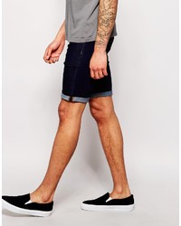 dunkelblaue Jeansshorts von Asos