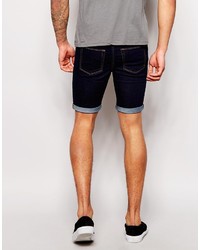 dunkelblaue Jeansshorts von Asos