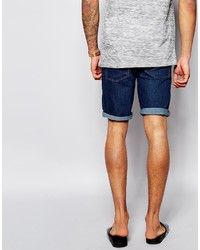 dunkelblaue Jeansshorts von Asos