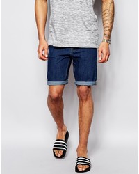 dunkelblaue Jeansshorts von Asos