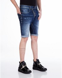 dunkelblaue Jeansshorts von Cipo & Baxx