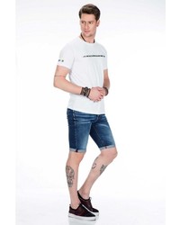 dunkelblaue Jeansshorts von Cipo & Baxx