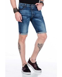 dunkelblaue Jeansshorts von Cipo & Baxx