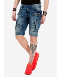 dunkelblaue Jeansshorts von Cipo & Baxx