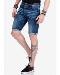 dunkelblaue Jeansshorts von Cipo & Baxx