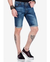 dunkelblaue Jeansshorts von Cipo & Baxx