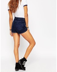 dunkelblaue Jeansshorts von Asos