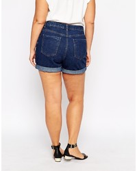 dunkelblaue Jeansshorts von Asos