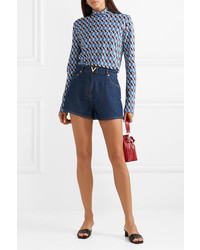 dunkelblaue Jeansshorts von Valentino