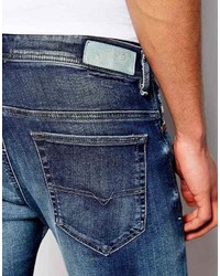 dunkelblaue Jeansshorts von Diesel