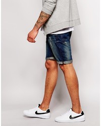 dunkelblaue Jeansshorts von Brave Soul