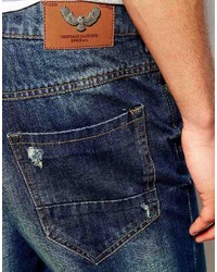 dunkelblaue Jeansshorts von Brave Soul