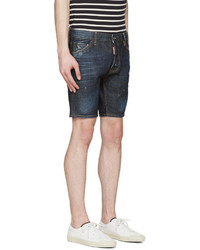 dunkelblaue Jeansshorts von DSQUARED2