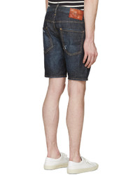 dunkelblaue Jeansshorts von DSQUARED2