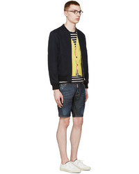 dunkelblaue Jeansshorts von DSQUARED2