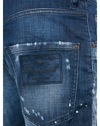 dunkelblaue Jeansshorts von DSQUARED2