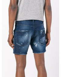 dunkelblaue Jeansshorts von DSQUARED2