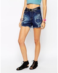 dunkelblaue Jeansshorts von Your Eyes Lie