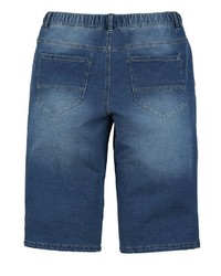 dunkelblaue Jeansshorts von Men Plus by HAPPYsize