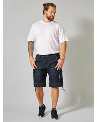 dunkelblaue Jeansshorts von Men Plus by HAPPYsize