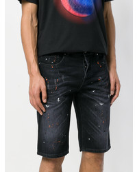 dunkelblaue Jeansshorts von Les Hommes Urban